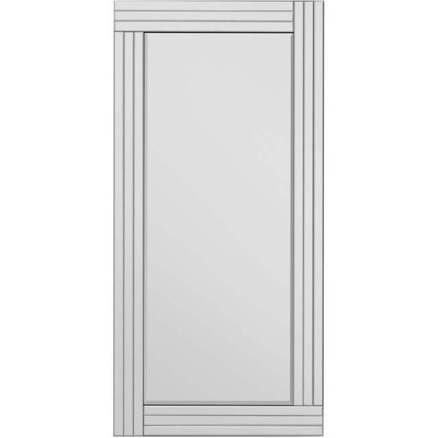 Oakley Triple Edge Bevelled All Glass Full Length Mirror 174 x 85cm - Black - MirrorOutlet - Wilko - image 1
