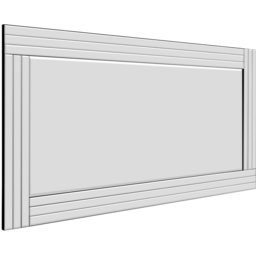 Oakley Triple Edge Bevelled All Glass Full Length Mirror 174 x 85cm - Black - MirrorOutlet - Wilko - thumbnail 5