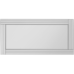 Oakley Triple Edge Bevelled All Glass Full Length Mirror 174 x 85cm - Black - MirrorOutlet - Wilko - thumbnail 4