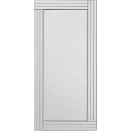 Oakley Triple Edge Bevelled All Glass Full Length Mirror 174 x 85cm - Black - MirrorOutlet - Wilko - thumbnail 1