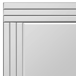 Oakley Triple Edge Bevelled All Glass Full Length Mirror 174 x 85cm - Black - MirrorOutlet - Wilko - thumbnail 7