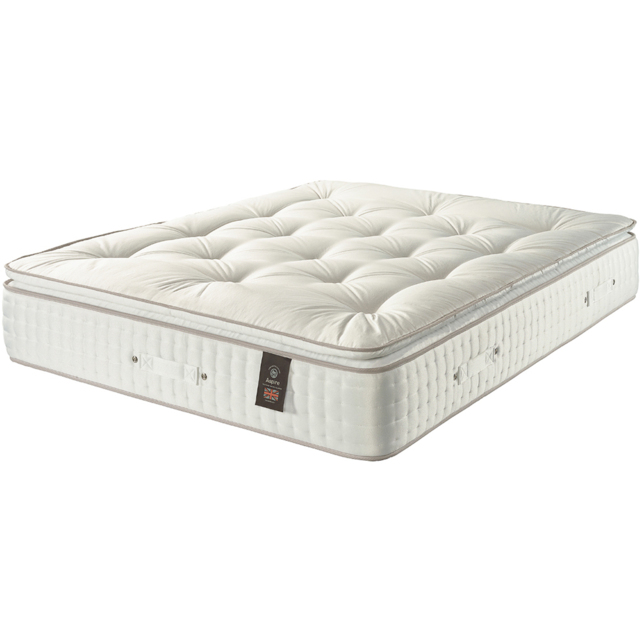 Aspire Small Double Natural Pillow Top Micro Spring Pocket Mattress - White - Wilko - image 1