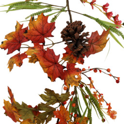 Autumnal Floral Large Pumpkin Garland - Orange - The Fall Collection - Wilko - thumbnail 3