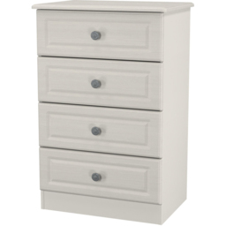Crowndale Pembroke 4 Drawer Grey Ash Midi Chest of Drawers Ready Assembled - Wilko - thumbnail 4