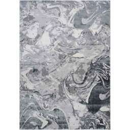Desire Rugs Solarius Silver Grunge Marbling Abstract Area Rug 160 x 230cm - Wilko - thumbnail 1