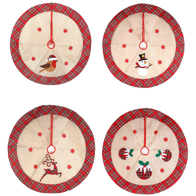 Shatchi Christmas Tree Skirt 86cm 4 Pack - Size: 86 x 16 x 0.22cm - Brown - Wilko - image 1