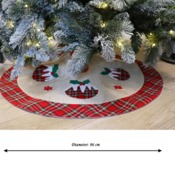 Shatchi Christmas Tree Skirt 86cm 4 Pack - Size: 86 x 16 x 0.22cm - Brown - Wilko - thumbnail 3
