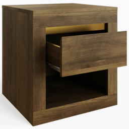 GFW Astley Single Drawer Knotty Oak Lamp Table - Size: 44 x 42 x 38cm - Brown - Wilko - thumbnail 4