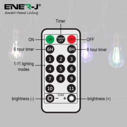 ENER-J Solar 2 Way RGB and WW LED Filament String Lights with 10 Lamps 10m - Size: 30 x 20 x 10cm - Multi - Wilko - thumbnail 7