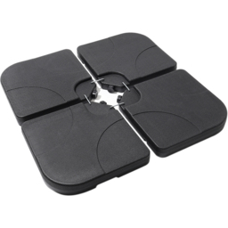 Living and Home Patio Umbrella Cross Base and 4-Piece Base Set - Size: 4 Piece - Black - Wilko - thumbnail 1