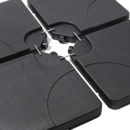 Living and Home Patio Umbrella Cross Base and 4-Piece Base Set - Size: 4 Piece - Black - Wilko - thumbnail 6