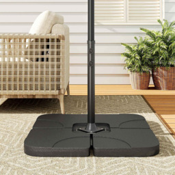 Living and Home Patio Umbrella Cross Base and 4-Piece Base Set - Size: 4 Piece - Black - Wilko - thumbnail 3