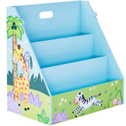 Teamson Kids Fantasy Fields 3 Shelf Sunny Safari Toddler Bookshelf - Size: 47.6 x 29.5 x 47.0cm - Blue - Wilko - thumbnail 3