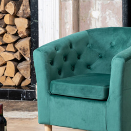 Artemis Home Clio Green Accent Chair - Size: Single - Wilko - thumbnail 3