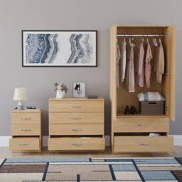 VIDA DESIGNS Riano Pine 3 Piece Bedroom Furniture Set - Wilko - thumbnail 4
