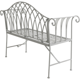 Charles Bentley 2 Seater Grey Decorative Rustic Metal Garden Bench - Wilko - thumbnail 5