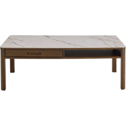 Florence Southampton Single Drawer Single Shelf Cream Ceramic Coffee Table - Size: 45 x 130 x 70cm - Multi - Furniture To Go - Wilko - thumbnail 4