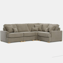 Alba City 5 Seater Fossil Fabric Left Hand Corner Sofa - Brown - Wilko - thumbnail 3