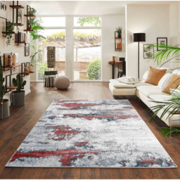 Desire Rugs Onyx Pink Living Room Abstract Area Rug 200 x 290cm - Wilko - thumbnail 3