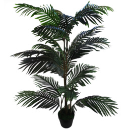 Botanik Areca Palm Artificial Tree in Pot 5ft - Size: 140 x 80 x 80cm - Green - Wilko - thumbnail 1