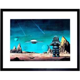 Wee Blue Coo Robby Robot Film Forbidden Planet Space Stars Framed Wall Art Print 30 x 41cm - Size: 43.3 x 33.3 x 1.5cm - Wilko - thumbnail 1