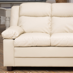 Standish 2 Seater Cream Bonded Leather Sofa - Artemis Home - Wilko - thumbnail 3