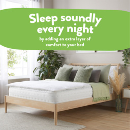 Slumberdown Double Sleep Soundly Anti Allergy Mattress Topper - White - Wilko - thumbnail 4