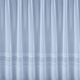 Tyrone Textiles Hudson White Horizontal Stripe Pocket Header Net Curtain 500 x 114cm - Size: 114 x 500 x 1cm - Wilko - thumbnail 3