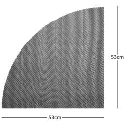 Nicoman Reversible Grey and Brown Quadrant Corner Shower Mat 53cm - Size: 0.4 x 53 x 53cm - Wilko - thumbnail 6