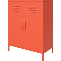 Novogratz Cache 2 Door Orange Metal Locker Storage Cabinet - Size: 101 x 80 x 40cm - Wilko - thumbnail 7