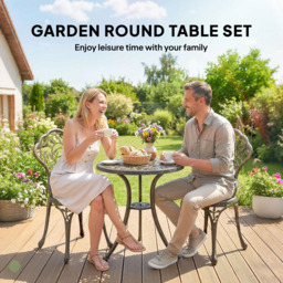 Outsunny 2 Seater Brown Aluminium Garden Bistro Set - Size: 65 x 60 x 60cm - Wilko - thumbnail 6