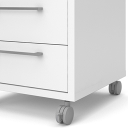 Florence 4 Drawer White Mobile Cabinet - Size: 49.1 x 48.2 x 68.2cm - Furniture to Go - Wilko - thumbnail 7