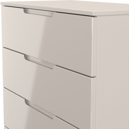 Crowndale Milan 5 Drawer Kashmir Gloss and Kashmir Chest of Drawers Ready Assembled - Kashmir Gloss & Kashmir - Wilko - thumbnail 5