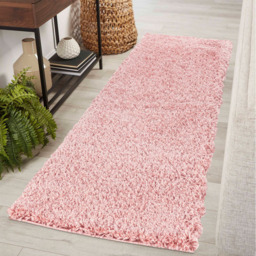 Desire Rugs Oxford Baby Pink Plain Shaggy Rug 200 x 290cm - Babypink - Wilko - thumbnail 6