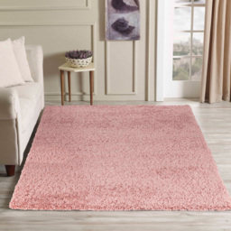 Desire Rugs Oxford Baby Pink Plain Shaggy Rug 200 x 290cm - Babypink - Wilko - thumbnail 3