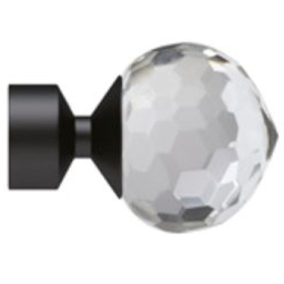 New Edge Blinds 360cm Fixed Length Black Eyelet Metal Curtain Pole Set with Bella Finial - Wilko - thumbnail 3