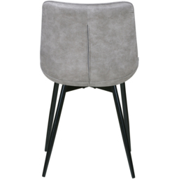 Alba Set of 2 Light Grey Suede Effect Plush Padded Dining Chairs - MCC - Wilko - thumbnail 6
