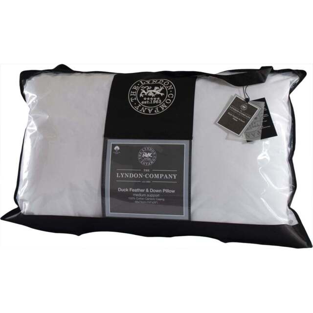 The Lyndon Company Natural Duck Feather and Down Pillow - Size: Single - White - Wilko - image 1