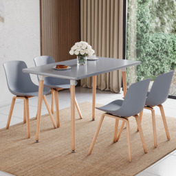 VIDA DESIGNS Batley 4 Seater Grey Dining Table - Wilko - thumbnail 6