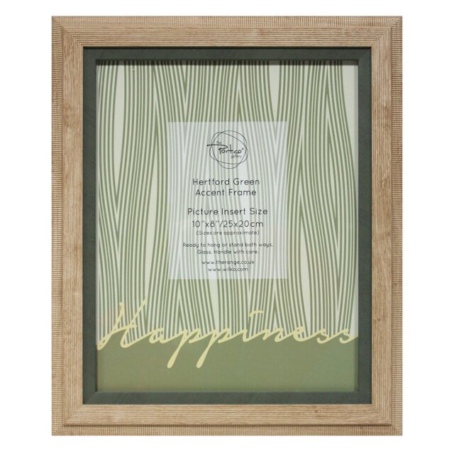 Hertford Green Accent Frame - Natural/10x8in - Size: 10 x 8 Inch - The Port. Co Gallery - Wilko - image 1