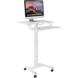ProperAV 2 Tier Gaming Desk White - Size: 80 x 60 x 15cm - Wilko - thumbnail 4
