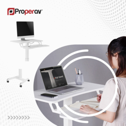 ProperAV 2 Tier Gaming Desk White - Size: 80 x 60 x 15cm - Wilko - thumbnail 7