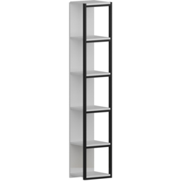 Decorotika Texas 5 Shelf White and Black Bookshelf - Size: 180 x 30 x 30cm - Multi - Wilko - thumbnail 3
