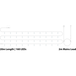 Eagle Connect Cool White LED White String Light 20m - Size: 34 x 20 x 9cm - Wilko - thumbnail 7