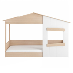 Flair Dreamland Oak House Bed - Size: Single - Brown - Wilko - thumbnail 4