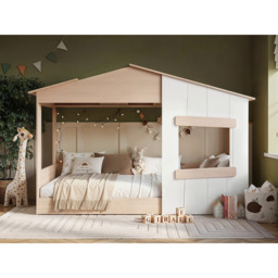 Flair Dreamland Oak House Bed - Size: Single - Brown - Wilko - thumbnail 6