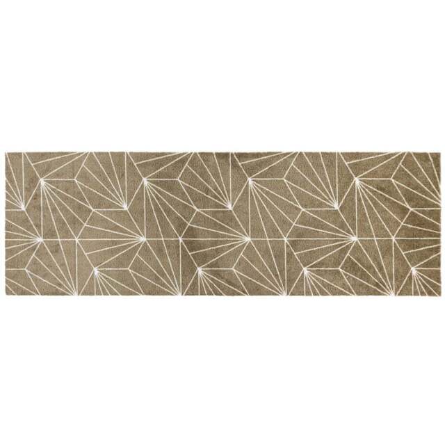 JVL Mega Brown Geo Latex Backed Door Runner 57 x 150cm - Size: 150 x 57 x 1cm - Wilko - image 1