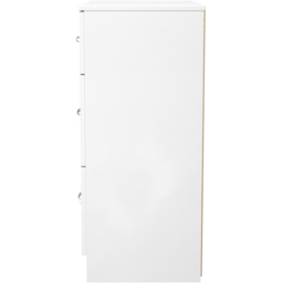 Crowndale Avon 3 Drawer Matt White Deep Chest of Drawers Ready Assembled - White Matt - Wilko - thumbnail 4