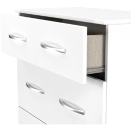 Crowndale Avon 3 Drawer Matt White Deep Chest of Drawers Ready Assembled - White Matt - Wilko - thumbnail 7