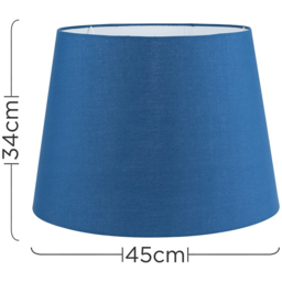 ValueLights Aspen Navy Blue XL Tapered Lamp Shade - Size: 45 x 34 x 45cm - Wilko - thumbnail 5